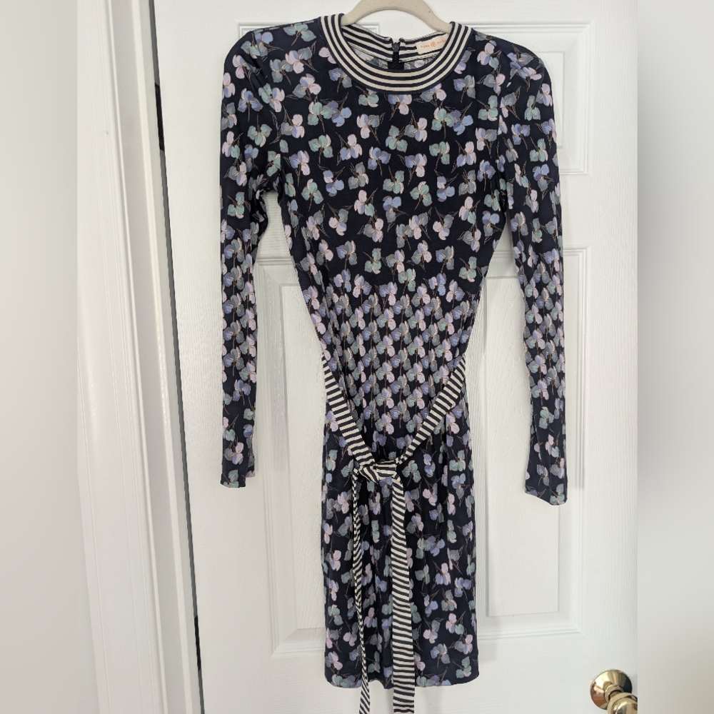 Floral Long Sleeve Dress with Tie Waist